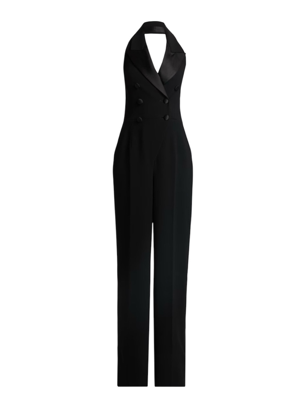L'AGENCE Black Celestine Tuxedo-Style Jumpsuit